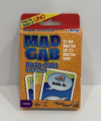 Mad Gab Picto-Gabs Card Game Mattel Games - Complete 2009 Ages 10+