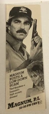Magnum PI CBS Tv Series Print Ad Advertisement Tom Selleck Tpa6