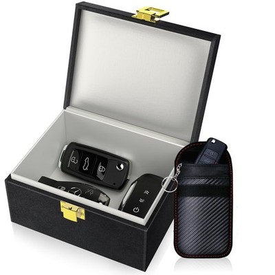 Samfolk Faraday Box with Bags for Car Keys, Key Small, Black