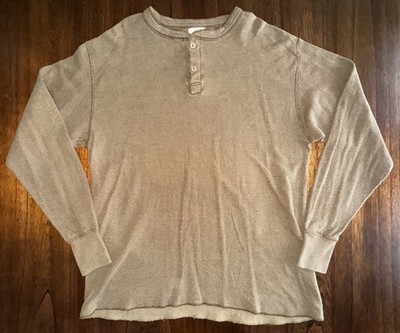 LL Bean Two-Layer River Driver's Henley Shirt Men's Traditional Fit Large Tall