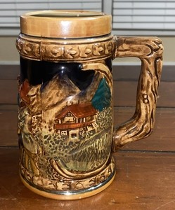Vintage German Style Ceramic Beer Mug/Stein Made in Japan
