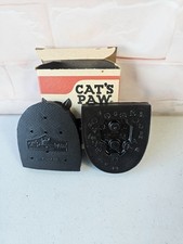 Vintage Cat's Paw Black Rubber Heels Non Slip Nuetral Size 9