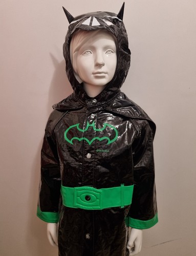 Vintage Batman Forever Kids Raincoat Cape Size 5 1995 DC Comics Collectable - Picture 13 of 21