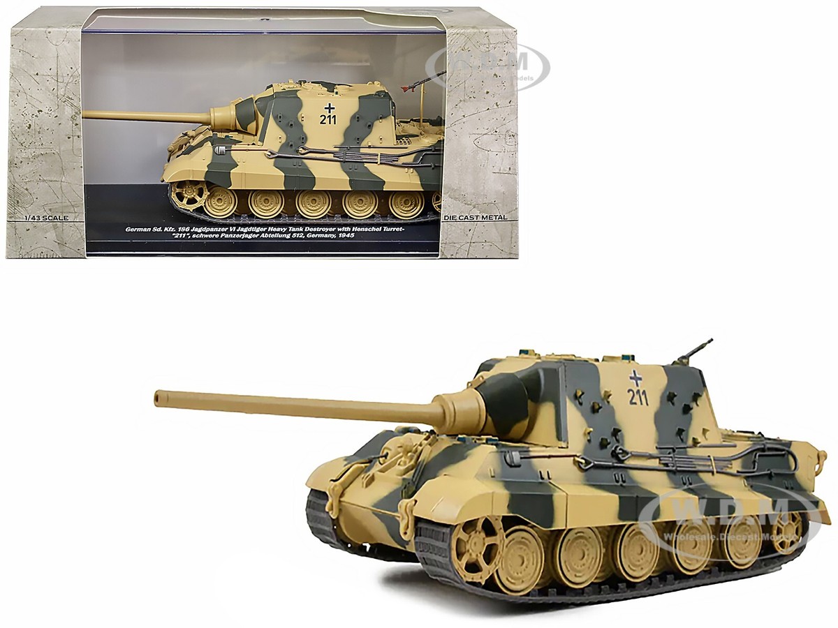 GERMAN SD. KFZ. 186 JAGDPANZER VI JAGDTIGER TANK #211 1/43 AFVS OF