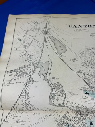 1876 CANTON, MA Map Details Businesses, Residents, Historical, Schools, Churches - Picture 4 of 20