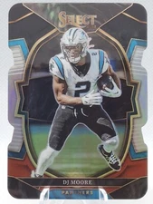 2022 Panini Select Concourse DJ Moore Black & Red Prizm Die-Cut #32