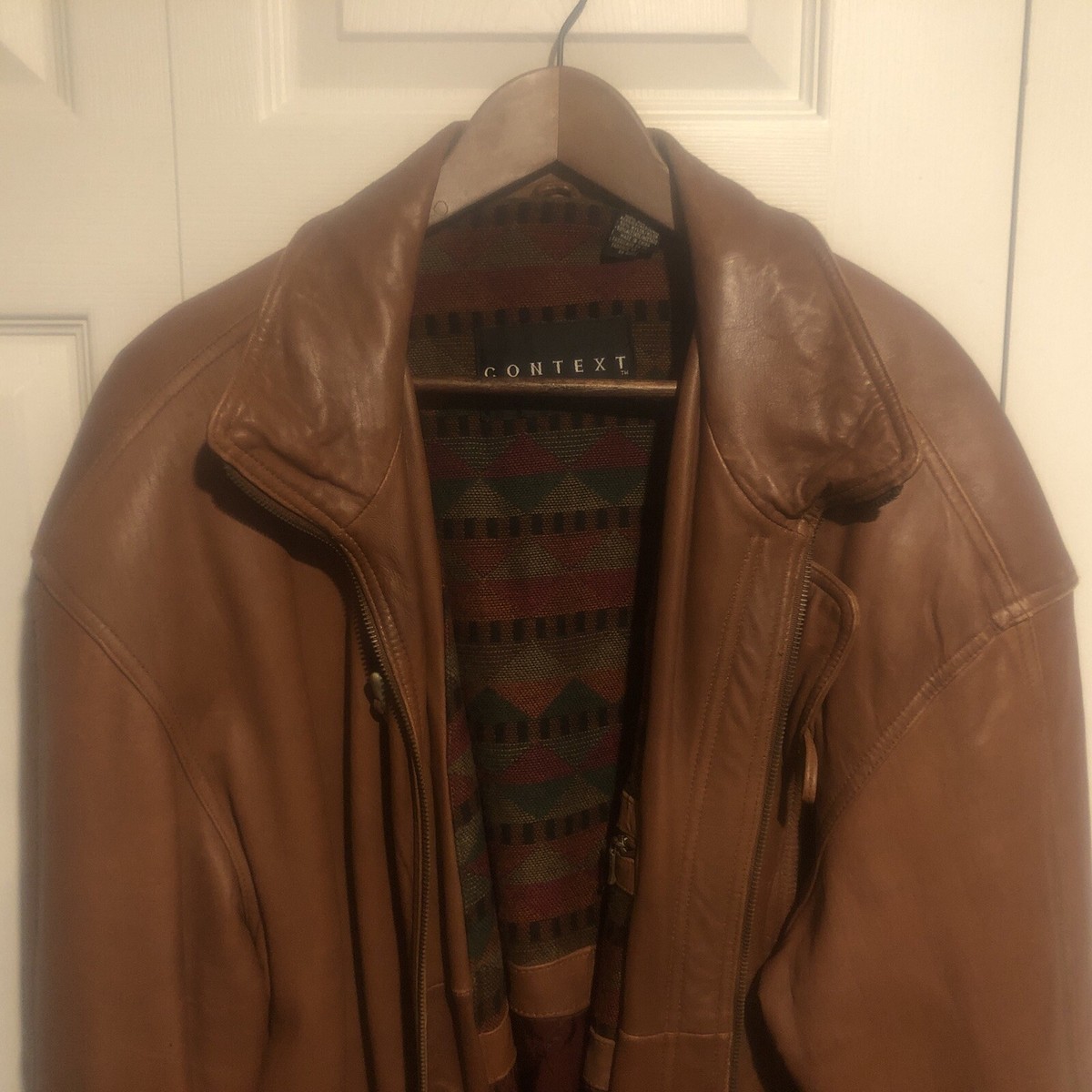 CONTEXT LONG LAMBSKIN JACKET DISTRESSED LAMBSKIN COLOR SANDY BROWN 