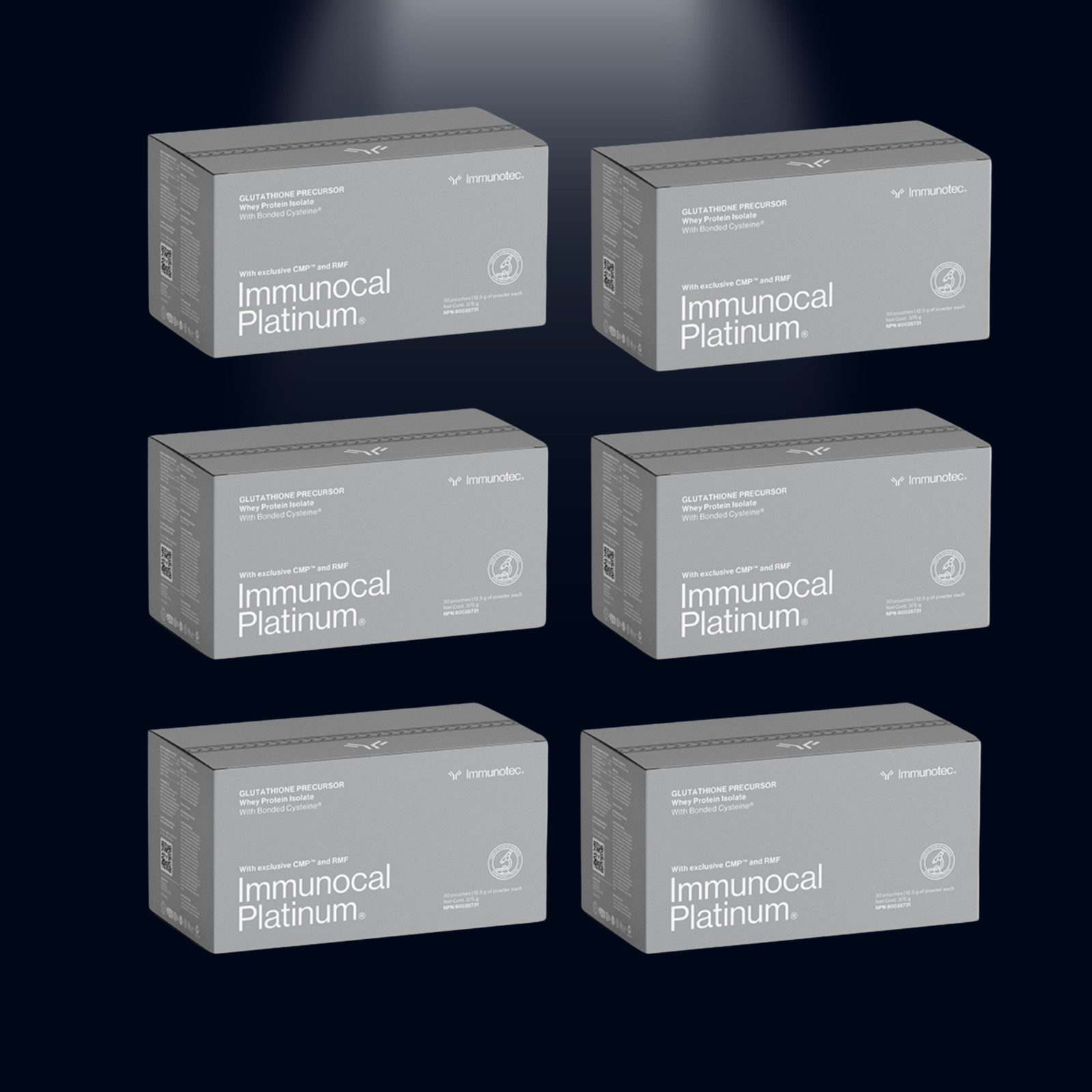 6 Pack - Immunocal Platinum by Immunotec - 30 pouches each (0.44oz/12.5g)