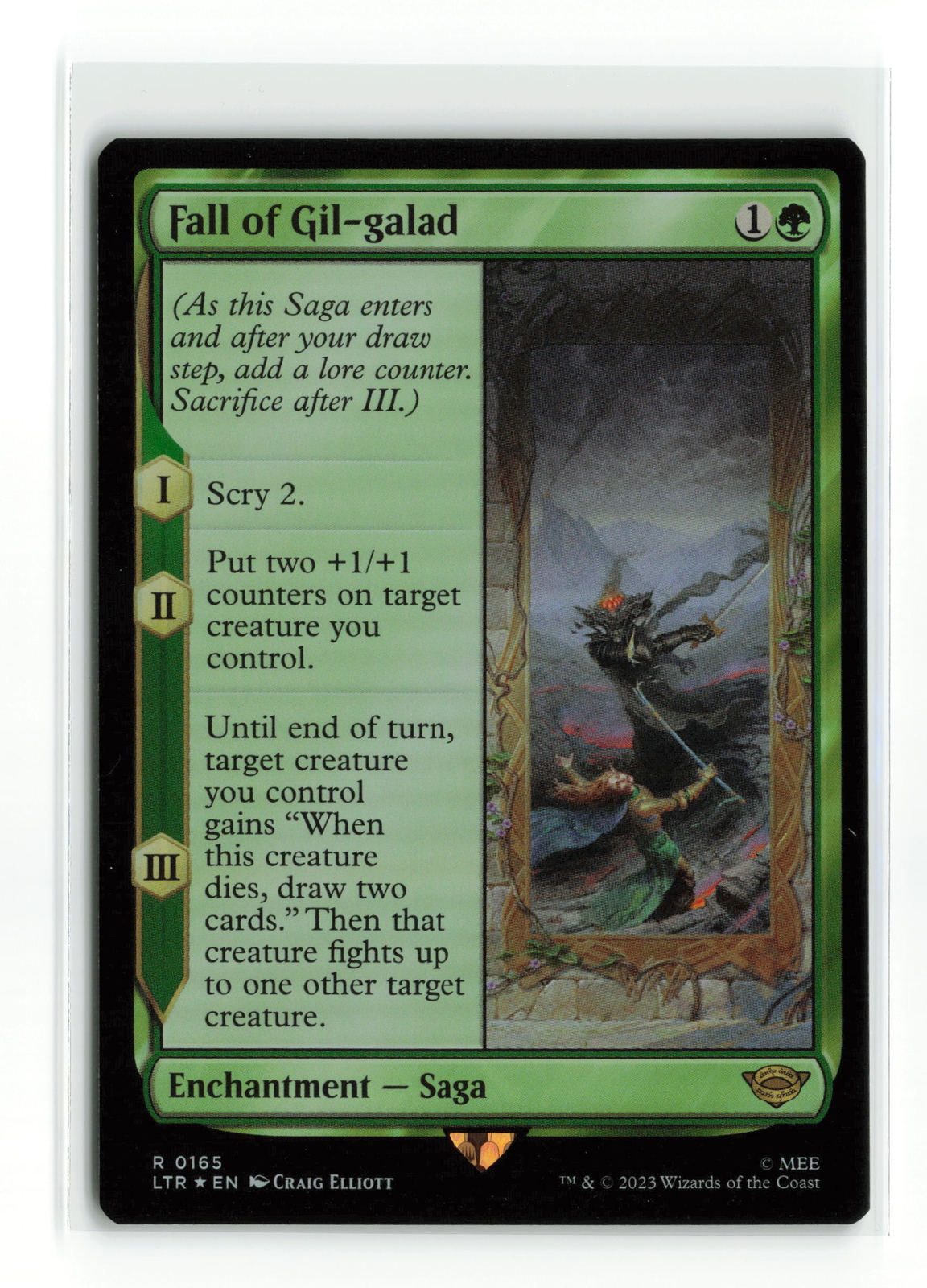 FALL OF GIL-GALAD 0165 FOIL LORD OF THE RINGS MTG NM