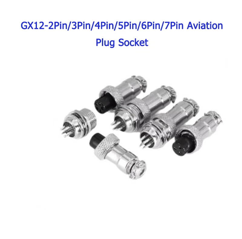 GX12-2Pin/3Pin/4Pin/5Pin/6Pin/7Pin Aviation Plug Socket Male/Female Connector - Image 3 of 4