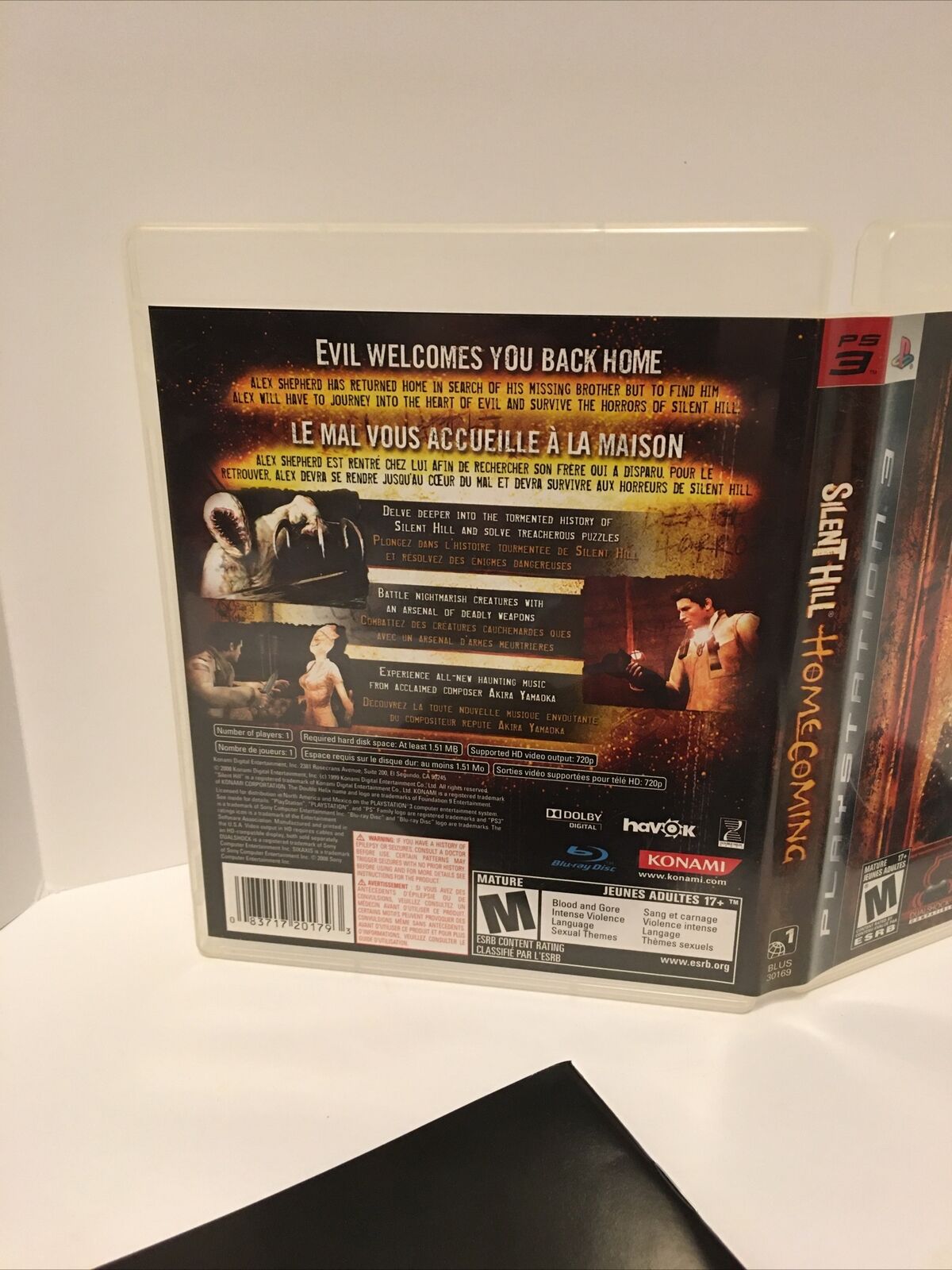 Silent Hill Homecoming PS3 BLUS-30169 NTSC-U/C — Complete Art