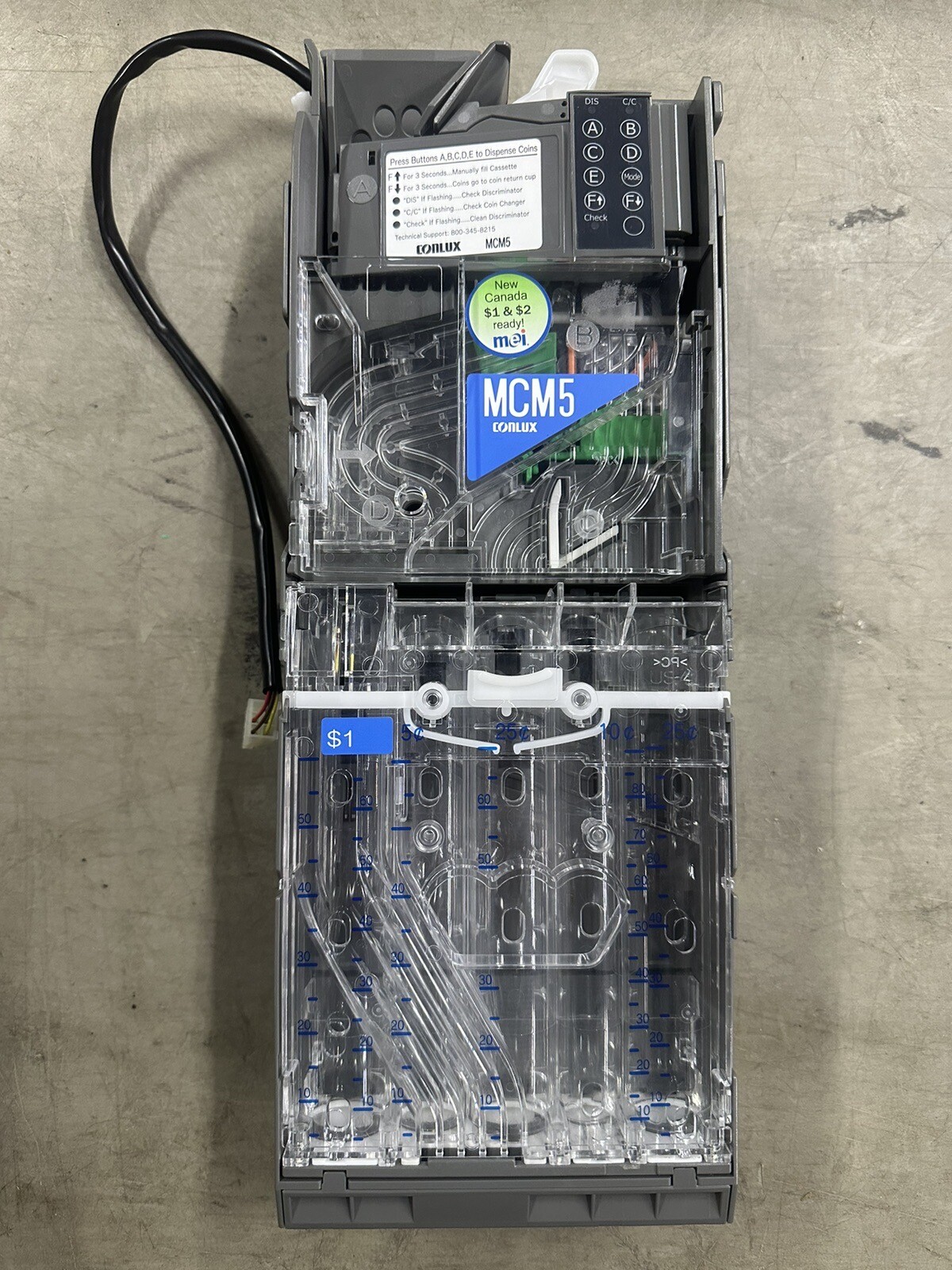 MEI Conlux MCM54 MDB Coin Mechanism Changer Acceptor Snack Soda
