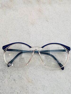 RARE NOS Vintage LEONHARD DE NEFFE 348 Unisex Eyeglasses Frames 58-17-110 BLUE