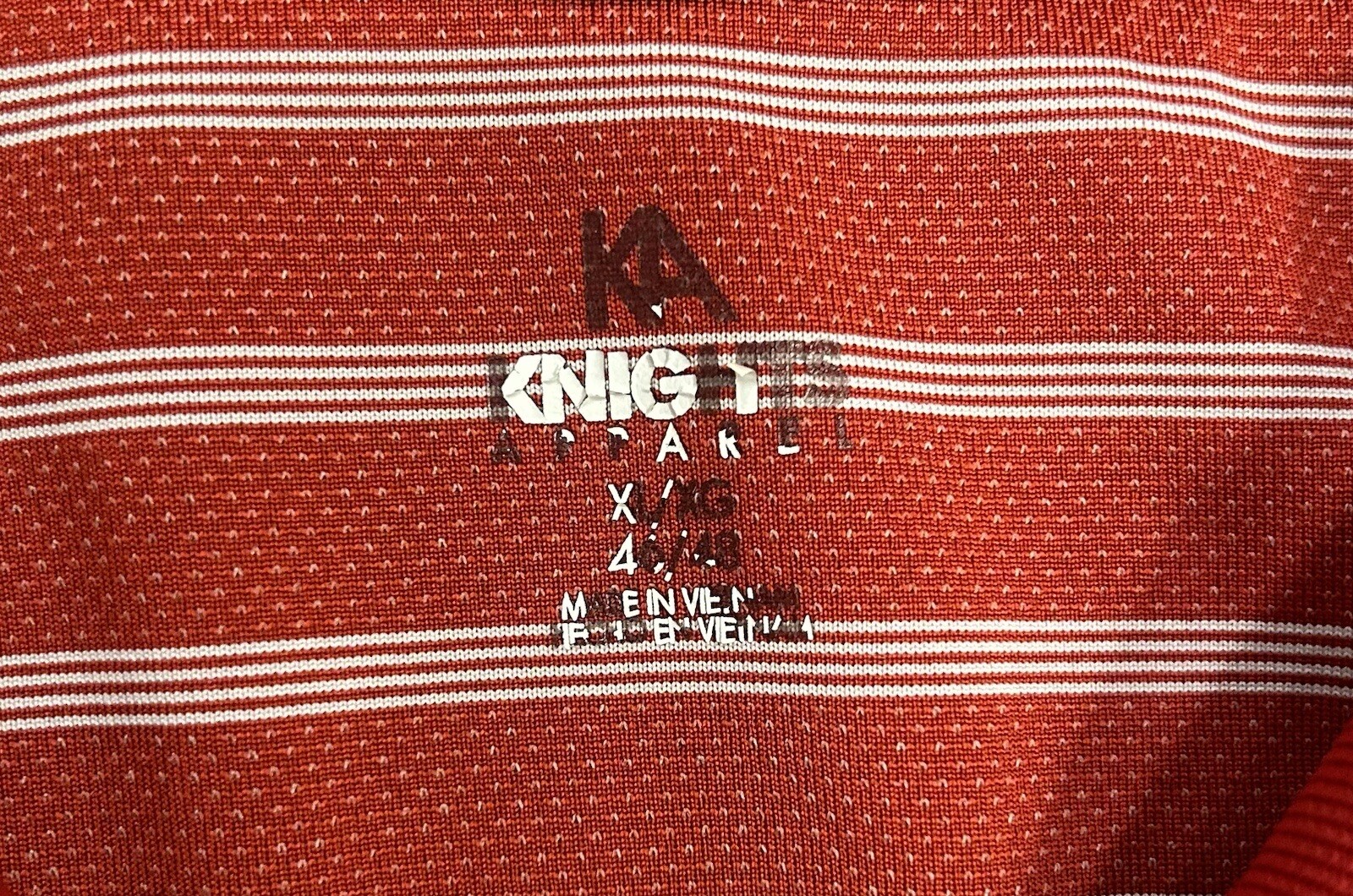 Indiana University Hoosiers Striped Polo Shirt by Knights Apparel Size Men's XL