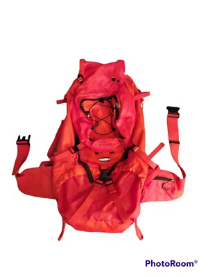 Adventuridge Hiking Camping Backpack Red Adjustable Height NWOT | eBay