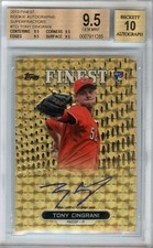 Tony Cingrani RC AUTO 2013 TOPPS FINEST SUPERFRACTOR #'d 1/1 BGS 9.5/10