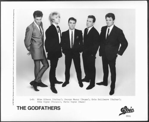 The Godfathers British Alt Rock New Wave Original 1980s Epic Records Photo  - Afbeelding 1 van 1