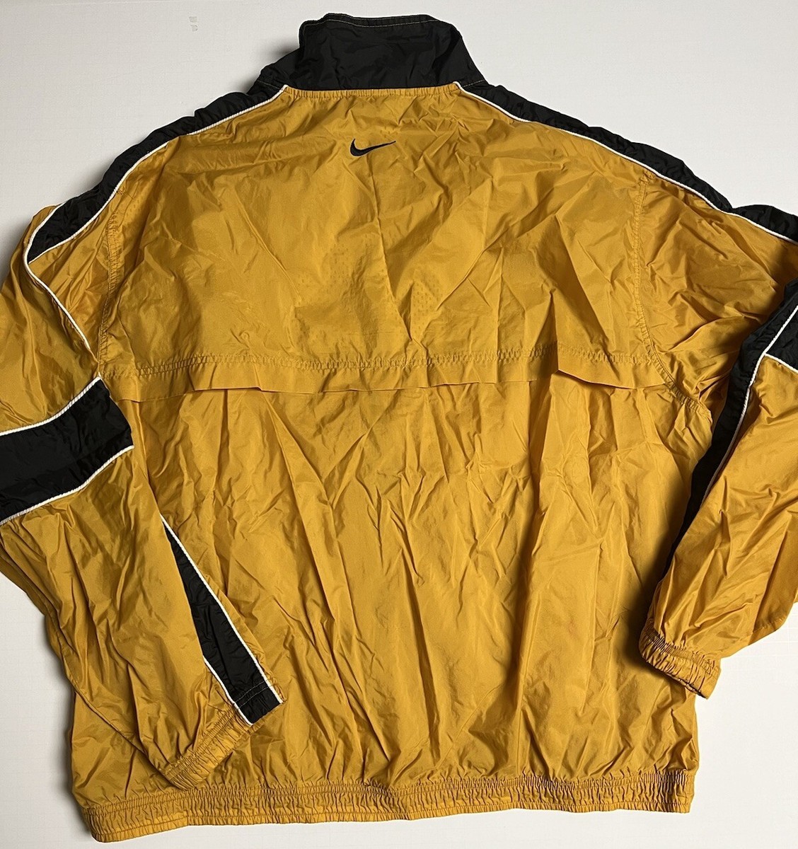 Vintage Nike Jacket Mens 2XL XXL Full Zip Nylon Yellow