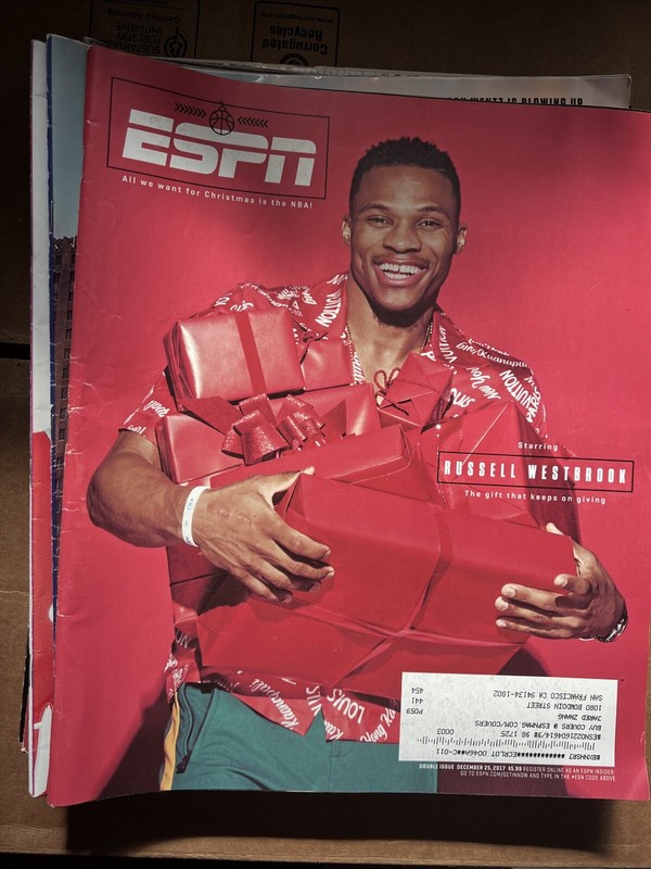 Lot Of 13 ESPN Magazines 2016-2017 Russell Westbrook Harden Lebron NBA NFL MLB