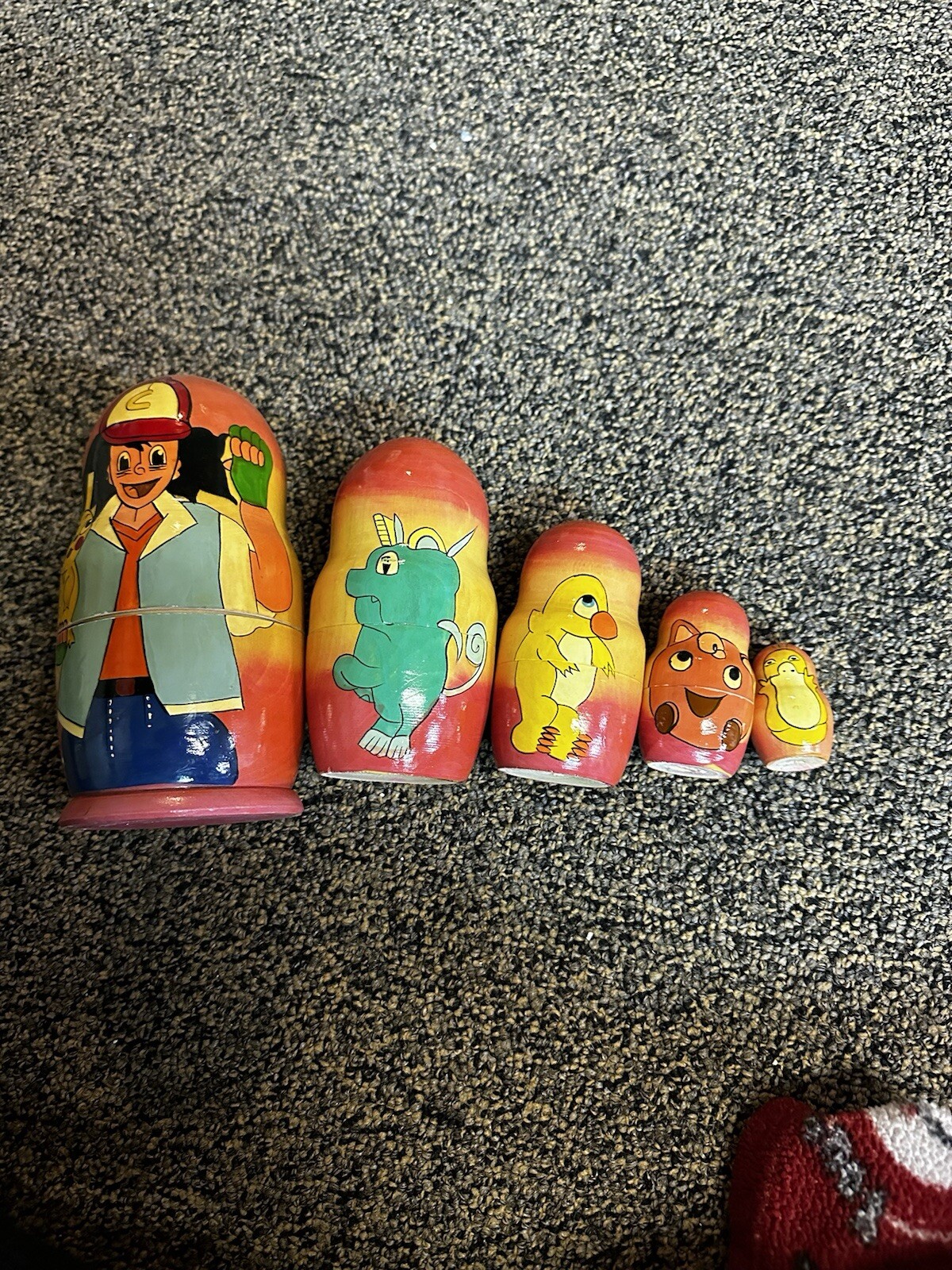 Pokemon nesting doll handmade Ash ketchum