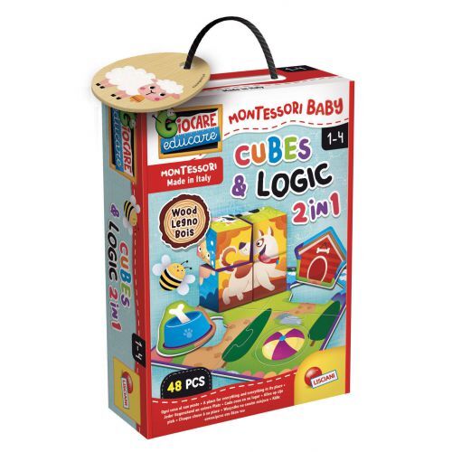 Lisciani LSC96879 Montessori Baby - Cubes & Logic