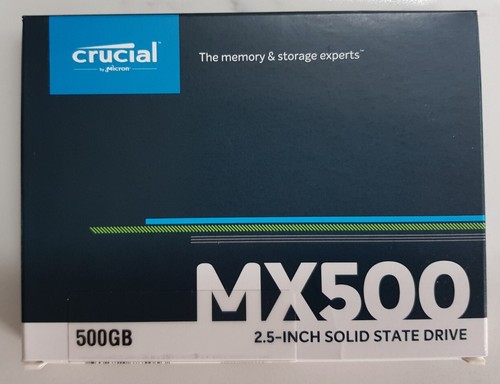 Crucial SSD 500GB 2,5" SATA MX500 500GB Interne Solid State Drive für PC MAC