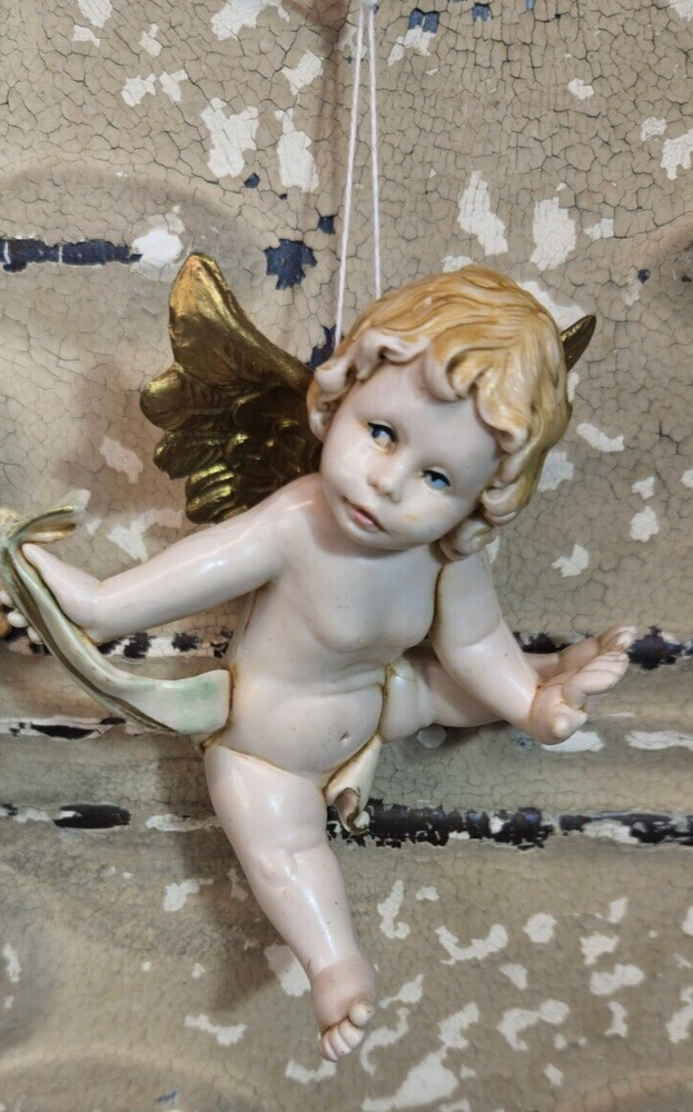 Italian Resin Cherub Ornament Figurine #5539 Made in Italy