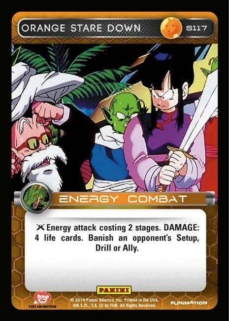 DBZ Dragon Ball Z TCG Card Panini Premiere S117 Orange Stare Down