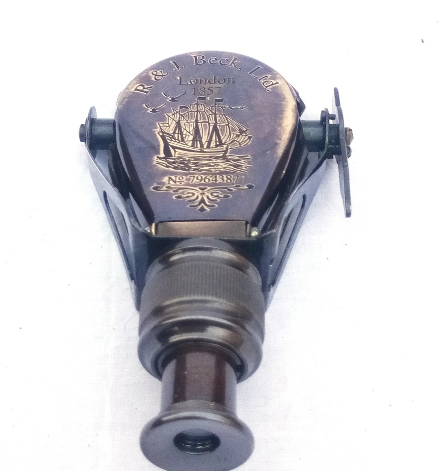 Sifaat World 4" Antique R&J Beck LONDON-1857 Solid Brass Black Monocular,Replica - Image 2 of 4