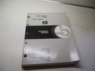 John Deere 862B Scraper Operation & Test Tech Manual TM1570 (1994) U#23