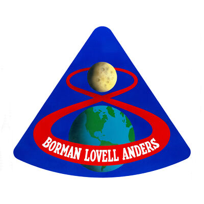 Weltraum NASA Apollo 8 Mission Emblem Abzeichen Patch Wandbild Leinwanddruck 18 x 24 Zoll