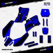 Black & Blue Slick Racing Graphics Kit fits 00-08 YAMAHA TTR90 TTR 90 decal