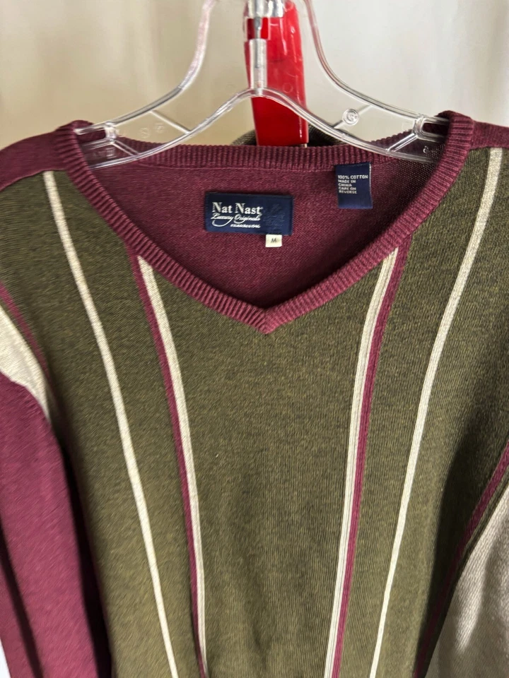 Nat Nast Ctn Stripe SWEATER SHIRT Medium M  - Image 3 of 4
