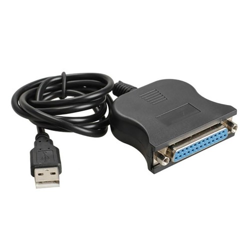 Black 80cm USB 2.0 to DB25 25Pin Female Port Print Converter Parallel Interface - Afbeelding 6 van 9