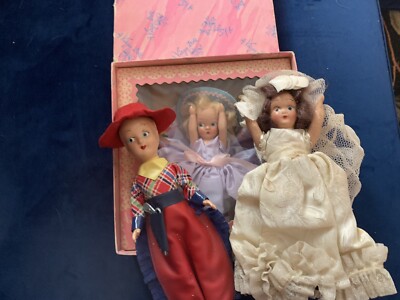 VINTAGE ANTIQUE 1940's Composition DOLL LOT COWBOY