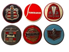 1950's Wheaties Cereal Box Car Emblems Lot of 6 Tin Automobile Logo Emblems