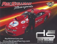 2015 DREW SKILLMAN "VALVOLINE MAX LIFE" PRO STOCK CAMARO NHRA HANDOUT/POSTCARD 