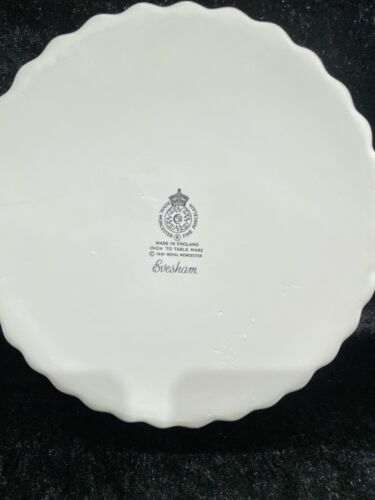 Vintage Evesham Gold Quiche Dish Royal Worcester Made In England - Picture 3 of 7