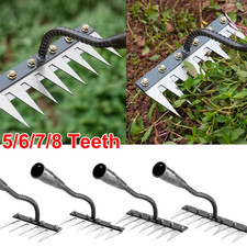 5/6/7/8 Tooth Garden Hand Rake Carbon Steel W...