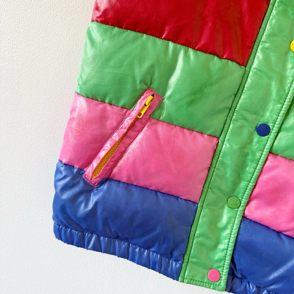 Chaleco acolchado LeTigre Colores Primarios Bloques de Color XS Retro Colorido Foto 4 de 4