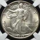 1935 WALKING LIBERTY HALF NGC MS 63 PUFFY, CLOUDY WHITE OVER BOTH WELL STRUCK,