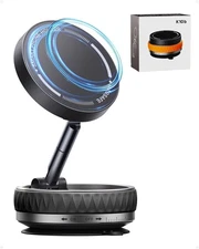 Vacuum Magnetic Phone Holder for Car, 360 Suction Cup Phone Mount with Black