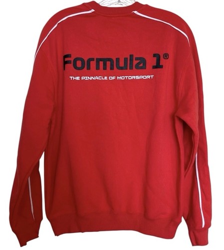 F1 Formula Women's Sweatshirt Racing Motorsport Red Pit Crew Team Fleece Sz L - Picture 3 of 3