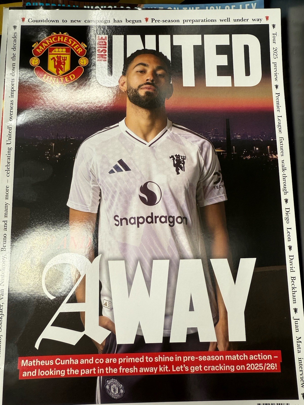 Inside United Official Manchester United FC magazine August 2025 Matheus Cunha