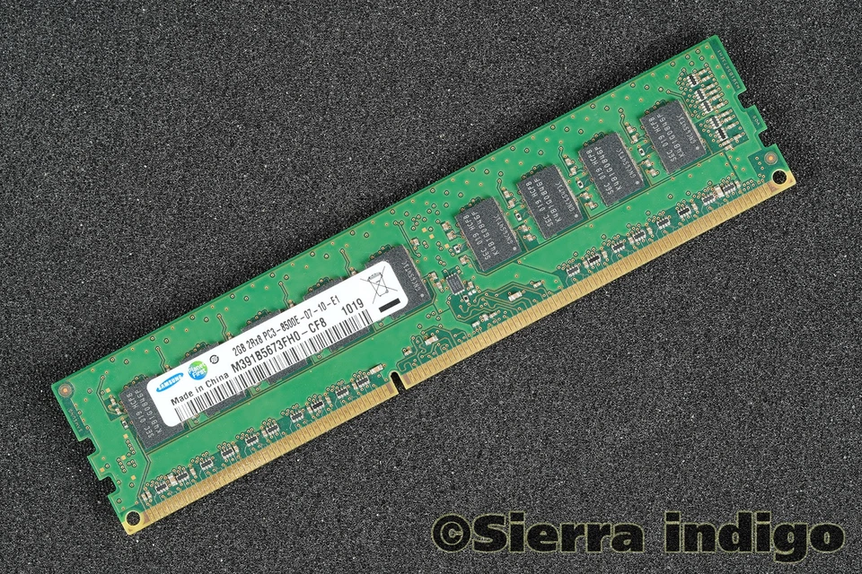 M391B5673FH0-CF8 Samsung 2GB PC3-8500E-07-10-E1 Server Memory RAM 2Rx8 - Image 1 of 1