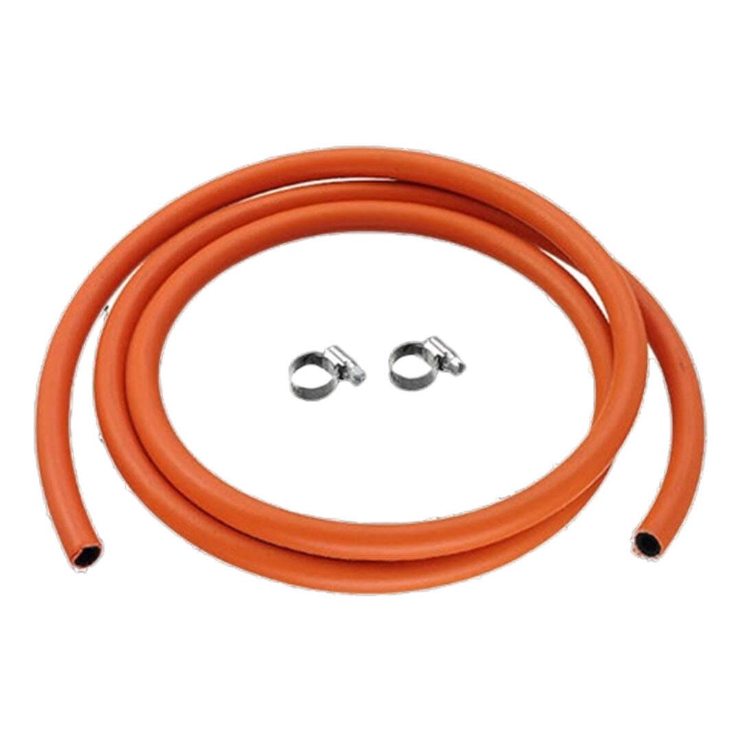 Calor Low Pressure Gas Hose & 2 x Jubilee Clips 2m 8mm LPG Camping BBQ