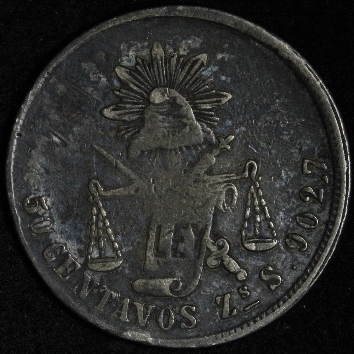 1881 Zs S Mexico Silver 50 Centavos E398 KXEQ | eBay