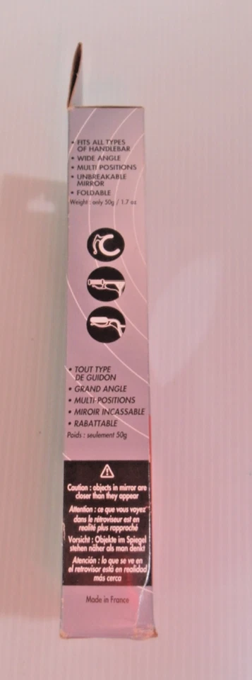 ESPEJO DE EXTREMO DE MANILLAR DE BICICLETA ZEFAL CYCLOP - Hecho en Francia Foto 3 de 4