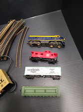 Vintage HO Train Lot Santa Fe 4018 TYCO Transformer Cars Track Untested