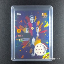 Topps Marta Match Worn Patch 1/1 FC Barcelona 2023/24 set squadra